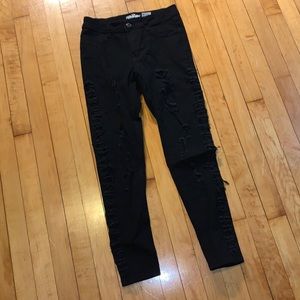 Pink Label Black Distressed Jeans